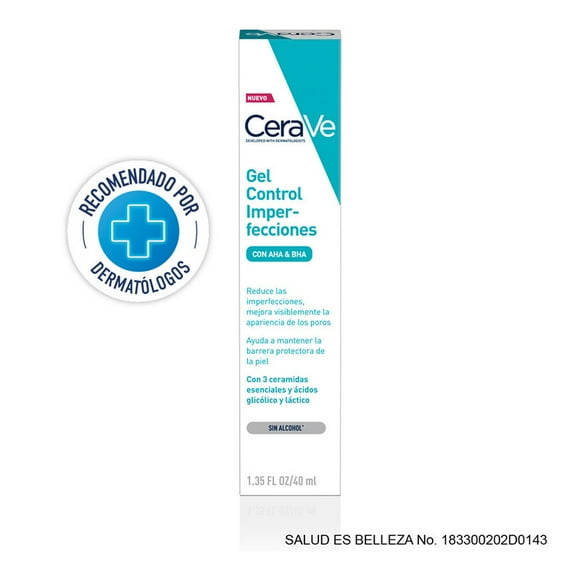 Gel CeraVe Blemish Control con AHA y BHA 40ml