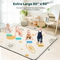 thumbnail image 2 of JoyStone Baby Play Mat, 50" X 50" Extra Large Reversible Foam Play Mat, Non-Toxic Foldable Animal Print Waterproof Crawl Mat for Toddlers and Babies, 2 of 10