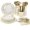 Gold Dot-280 pieces, variant on Party Supplies Set - 210 Pieces of White and Rose Gold Dot Wedding Paper Plates, Cups, Napkins, and Heavy Duty Silverware for 30 Guests for Birthdays, Graduation, Festivals