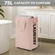 thumbnail image 3 of Cesto de ropa Goodpick con ruedas, 75 L, lona rosa, 3 of 8