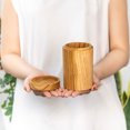 thumbnail image 2 of Teak Wood Container with Wooden Lid - Large 2-Pack, 2 of 5