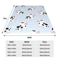 thumbnail image 3 of Fotbe Cute Farm Cow Manta de Franela Acolchonada con Estampado, Súper Suave y Esponjosa, Extra Grande para Sofá, Cama, Uso Todo el Año-60"x50", 3 of 7