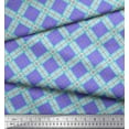 thumbnail image 3 of Soimoi Silk Fabric Diagonal Check Print Sewing Fabric Yard 42 Inch Wide, 3 of 3