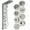 Brushed Nickel, variant on Senlesen Shower Panel Tower System Rain&Waterfall 5-Function Massage Jets Stainless Steel