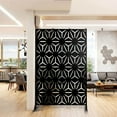 thumbnail image 4 of POSHIONS Outdoor Privacy Screen with Stand 76" x 47.2" x 15.7" Metal Balcony Decorative Screen, 4 of 5
