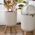 thumbnail image 4 of Automatic Flowerpot Modern Grid Water Injection Hole Planter With Detachable Stand For Home Garden Decor, 4 of 14