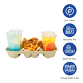 thumbnail image 3 of [150 ct] Drink Carrier with tray | Karat | for 4 Cups (8-32 oz), Paperboard, Kraft, 3 of 10