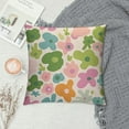 thumbnail image 2 of COMIO  Sage Green Pink Danish Pastel Flowers Throw Pillow Covers, Retro 70s Floral Throw Pillow Cases for Home Bedroom Living Room Office, Gifts for Flower Lovers Women Girls, 2 of 5