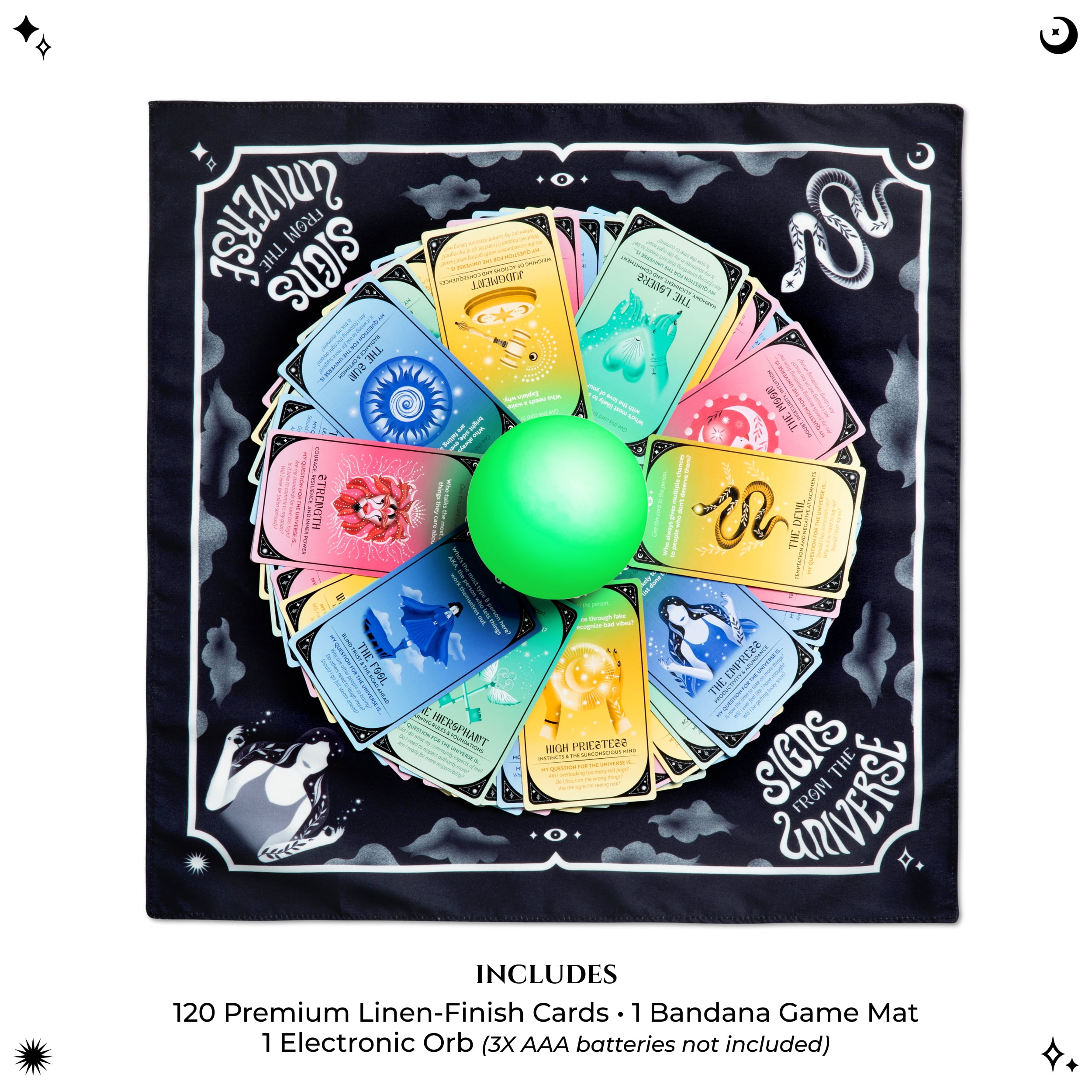 Signs from The Universe, Party Game with Tarot Cards & Glowing Orb for Girls Night, Teen Girl Gifts