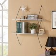 thumbnail image 1 of Danya B. WL201 Two Level Grey Shelving System with Black Wire Brackets, 1 of 5