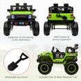thumbnail image 6 of OTTORD 24V Battery 4 Wheel Car,Kids Ride on Electric Car with Remote Control and Music for Boys Girls(Green), 6 of 7