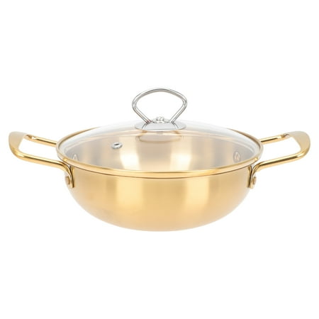 

FRCOLOR Household Cooking Pot Stainless Steel Pot Double Dry Handle Pot for Restaurant