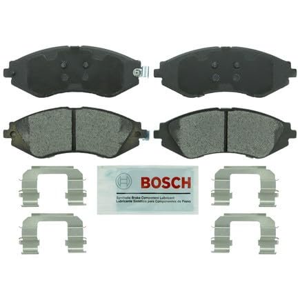 Juego de pastillas de freno de disco Bosch BE1035H de cerámica azul con herrajes