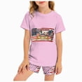 thumbnail image 1 of Gubotare Pyjamas Tout-Petits Enfants Pjs Filles Pjs Manches Courtes Col Ras du Cou Haut de Nuit Fille Pyjamas 2T 3T (Rose Pâle,2-3 Ans), 1 of 7