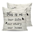 thumbnail image 7 of Outdoor Throw Pillow Cover Vintage Farmhouse Wooden Board Waterproof Cushion Covers 2 Pack This is Us Our life Our Story Our Home Pillow Cases Home Decoration for Patio Garden Couch Sofa, 7 of 7