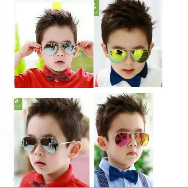Gafas de sol clásicas para niños, gafas de sol con película de color, gafas de sol coloridas para bebés, gafas de moda para niños