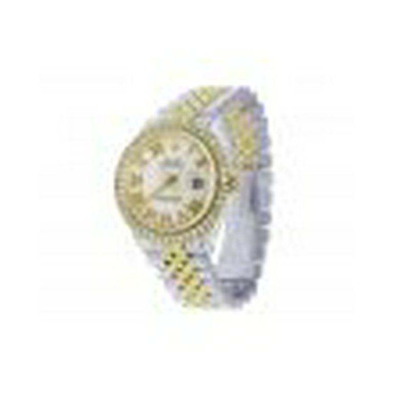 i det mindste korn Kompleks Rolex Datejust 36MM Two-Tone MOP Dial Diamond Watch 15.5 Ct - Walmart.com
