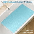 thumbnail image 4 of Bathtub Mat Non Slip - Natural Rubber Bath Tub Shower Safety Mat - 16 x 28 Inch Shower Mats with Suction Cups - Delicate Diamond Pattern - Softer - BPA Free - Machine Washable - Elegant Blue, 4 of 9