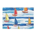 thumbnail image 7 of Yayeee Bath Rug for Bathroom Floor Non Slip Rectangle Fluffy Soft Absorbent Mat, 16"x24", Orange Sailboats, 7 of 7