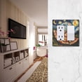 thumbnail image 5 of Yayeee Rocker Switch Wall Plate 2-Gang 4.7"x4.6" Home Decorative Outlet Cover, Starry Pizza, 5 of 6