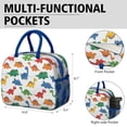 thumbnail image 6 of Womens White Colorful Dinosaurs Pattern Lunch Box for Work,Insulated Lunch Bag for Women,Loncheras Para Mujer,Leakproof Adult Lunch Bag for Work,Beach,Travel,Picnic,Camping, 6 of 7