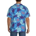 thumbnail image 5 of KLL Ornamental Turtles Print Men's Shirt Short Sleeve Button Down Summer Cuba Beach Shirts- 4X-Large, 5 of 7