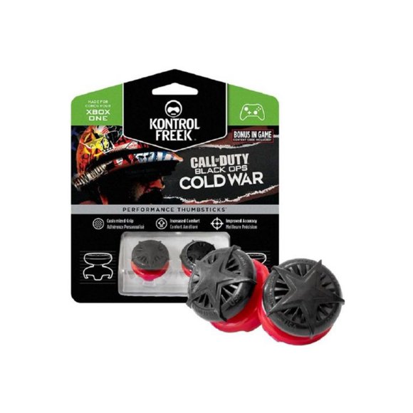 KontrolFreek Call of Duty: Black Ops Cold War Performance Grips para PS5 y PS4 - Negro y Rojo KontrolFreek Nuevo$$Accesorio$$PlayStation