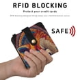 thumbnail image 4 of Small Wallet For Women Bifold Leather Pocket Coin Credit Card Holder With RFID Blocking Colorful Fox Face, 4 of 6