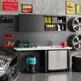 thumbnail image 3 of Fesbos Metal Garage Wall Cabinet with Doors and Shelves, Wall Mounted Metal Storage Cabinet, Floating Garage Tool Cabinet for Garage, Basement, Kitchen, Warehouse, 3 of 10