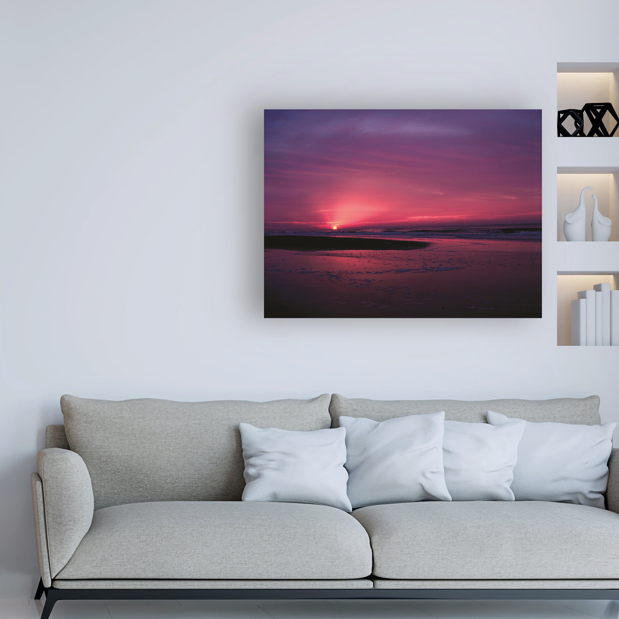 Trademark Fine Art 'Sunrise at Sunset Beach' Canvas Art by Kurt Shaffer Photographs
