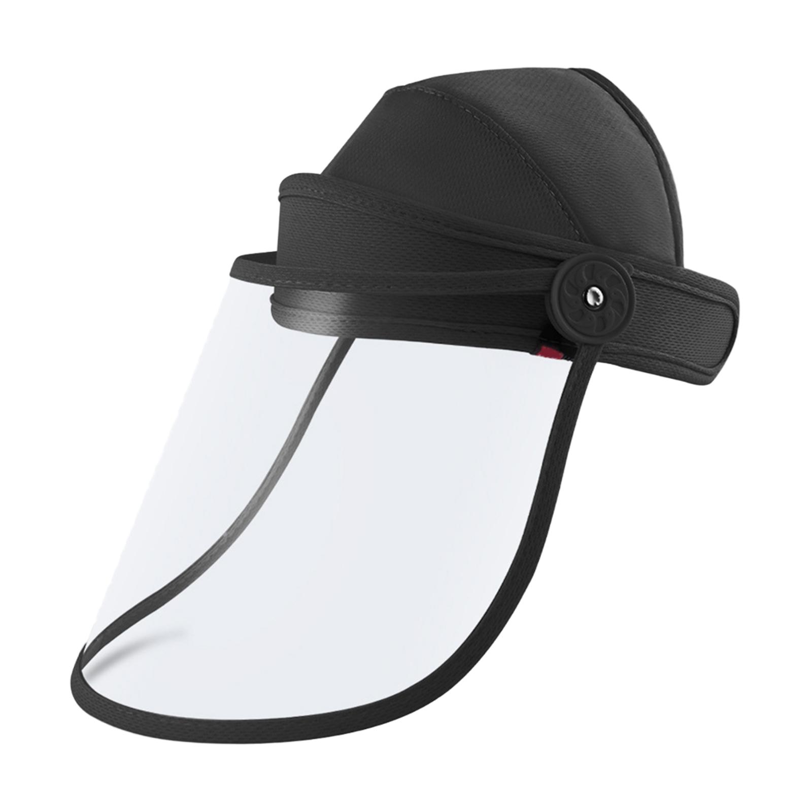 koolsoo Face Cover Face Reusable Women Men Clear Visor Full Face Guard for Weeds Whacking Kitchen Cycling Working Black