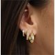 thumbnail image 4 of Juego de aretes de plata para mujer, delicados aretes de aro de plata chapados en oro de 14 quilates/plata, ligeros aretes de cartílago hipoalergénicos, aretes de plata pequeños, joyer, 4 of 5