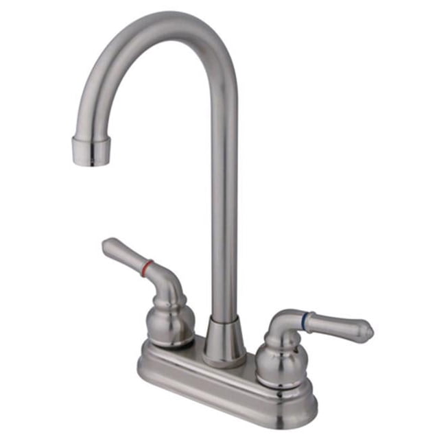 Kingston Brass KB498 4 Inch Center Bar Faucet - Satin Nickel