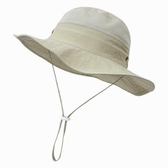 Toddler Boys Girls Bucket Hat Summer Outdoor Play Hat Kid's Sun Hat Wide Brim UPF 50 Protection Hat For Toddler Boys Girls Adjustable Bucket Hat Gibobby,48,Beige