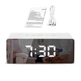 thumbnail image 3 of Reloj Despertador Con Espejo Led Digital Snooze Wake Up Reloj De Mesa Luz Electrónica Gran Tiempo Reloj Con Pantalla De Temperatura Decoración Del Hogar Cateissary HA023868-00, 3 of 7