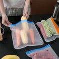 thumbnail image 5 of Suizaomo 10 Pack Reusable Gallon Freezer Bags Dishwasher Safe, BPA Free Reusable freezer Bags, Extra Thick Leakproof Reusable Silicone Storage Bags for Marinate Meats, Cereal, Veggies,Fruits, 5 of 6