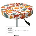 thumbnail image 4 of Goofa Colorful Maple Leaves Printed Stool Covers Round, Waterproof Round Bar Stool Covers Anti-Slip Round Bar Stool Seat Cover with Elastic Bands Durable-14 inch, 4 of 7