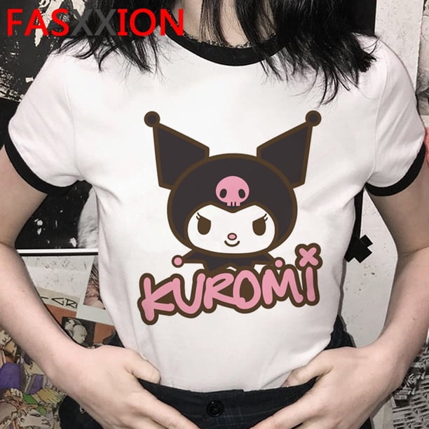 Kuromi Camiseta Mujer harajuku vintage Estética t-shirt top Camisetas tumblr kawaiipangjing
