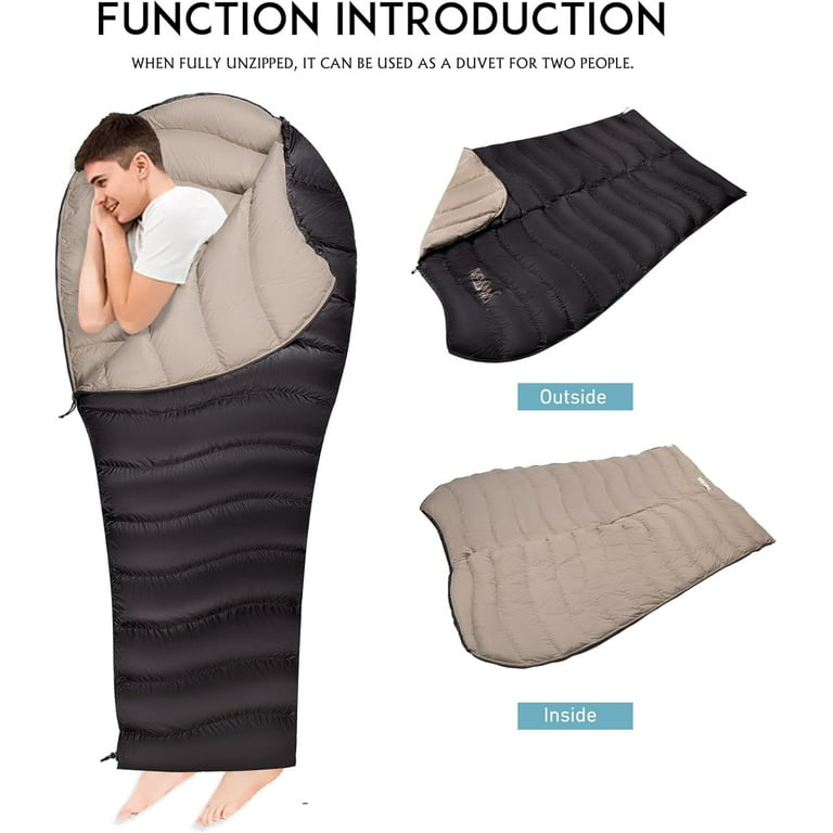 Down Sleeping Bag Ultralight Mummy Backpacking Sleeping Bags for