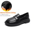 thumbnail image 6 of Women's Classic Square Toe Loafers, Smooth Leather Finish Slip-On Flats, Non-Slip Sole Office Dress Shoes, Elegant Comfort Work Style, Perfect Holiday Gift for Her, 6 of 7