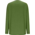 thumbnail image 4 of Women's Long Sleeve T-Shirts Buttons Solid Color Casual Basic Tees Blouses Loose Fit Pullover R XXXL, 4 of 4