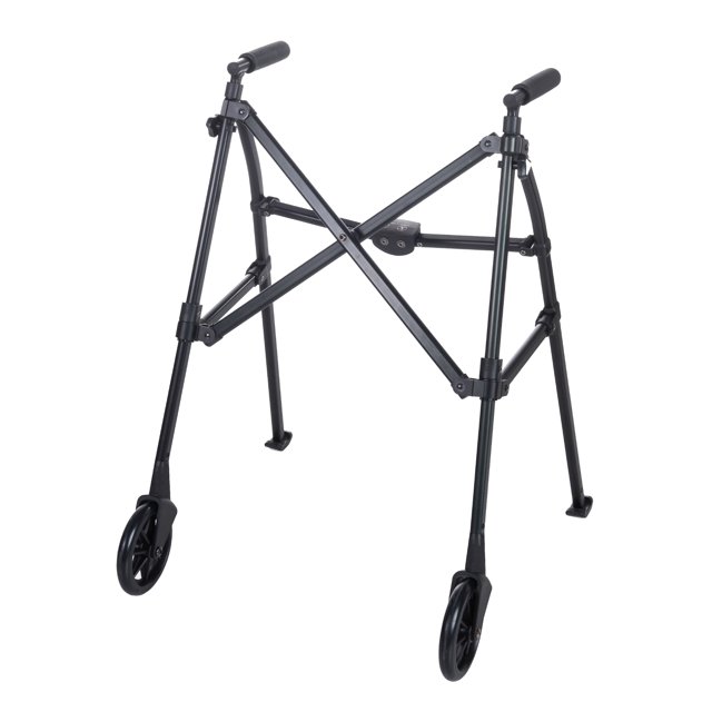 Able Life Space Saver Walker for Seniors, Two-wheel Folding Walker