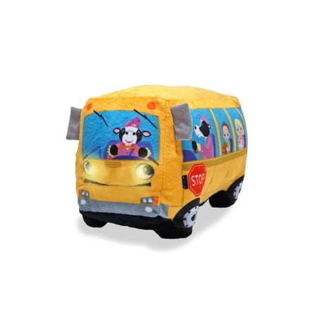 Animated Toy Wheelie Singing School Bus - Sings Wheels on The Bus, 8 school bus - animated stuffed animal plush toy By Cuddle