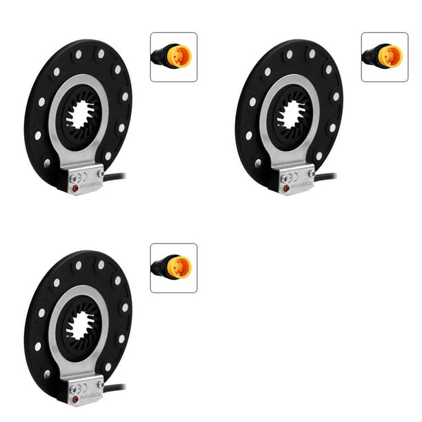 3X Sensor de Pedal de Bicicleta Eléctrica con 12 Imanes, Conector Impermeable, Cable de Asistencia Eléctrica para Bicicleta Eléctrica