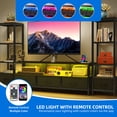 thumbnail image 4 of Dextrus LED TV Stand with Bookcase for Tvs up to 65", Entertainment Stand with Power Outlets, Black, 4 of 6