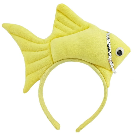 Adult Kids Cartoon Stuffed Fish Shape Headbands Woman SPA Hair Hoop Makeup Taking Photos Christmas Party Headpiece