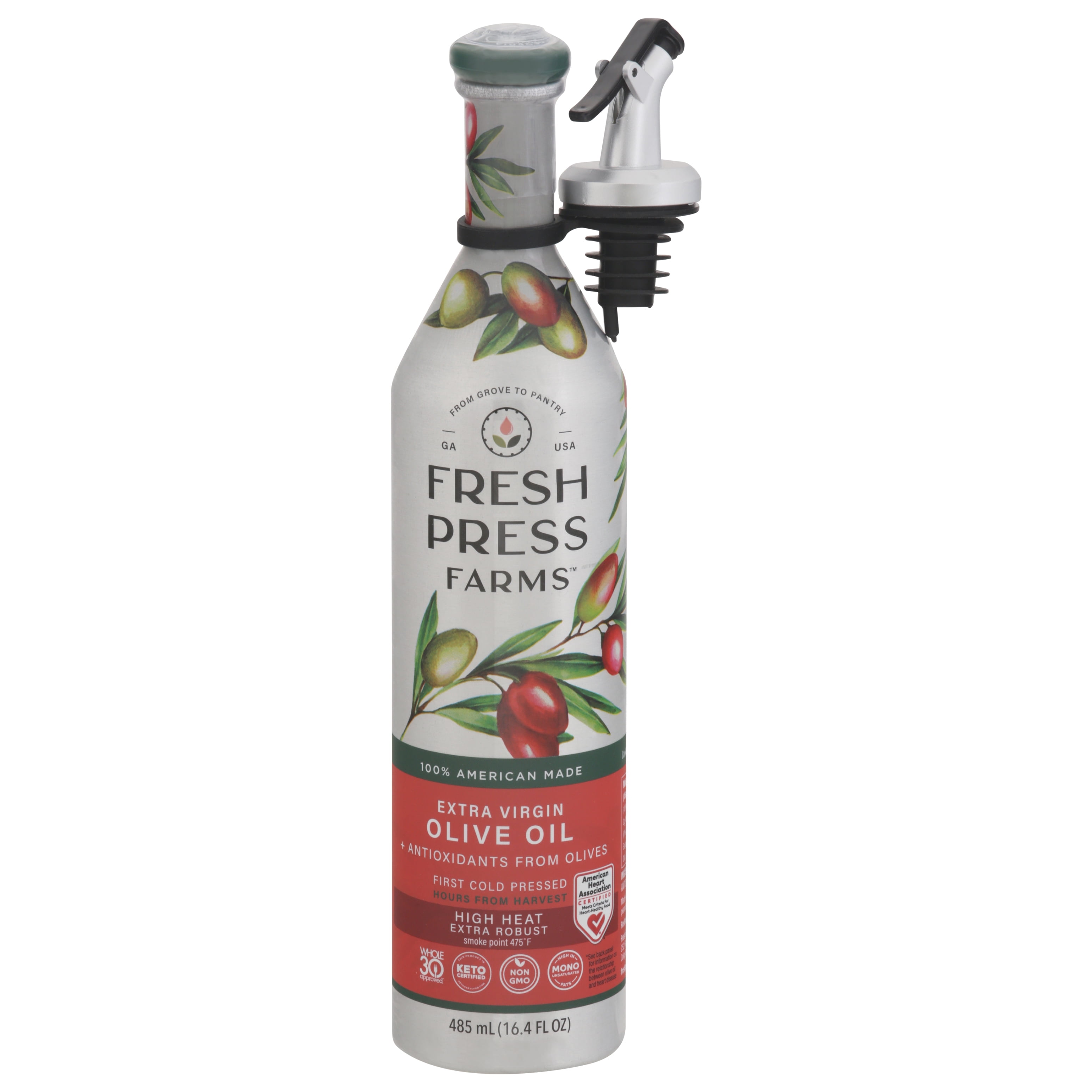 Fresh Press Farms - High Heat Extra Virgin Olive Oil, 485 Ml (Pack of 6)