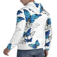 thumbnail image 3 of Bingfone Blue Flying Butterflies Men'S Drawstring Hoodie Long Sleeve Pocket Sweatshirts-3x-Large, 3 of 9