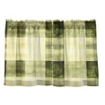 thumbnail image 2 of Ryvnso Retro Checkered Grid Half Curtains Sets Tier 2 Panels Short Curtain Rod Pocket 27"W x 36"L, 2 of 7