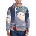 thumbnail image 3 of Totoro Trendy Cartoon Men'S Fleece Hooded Hoodie, hoodies for women men with pockets,Fall Fashion 2025 Pullover Sweaters Winter Clothes, 3 of 9